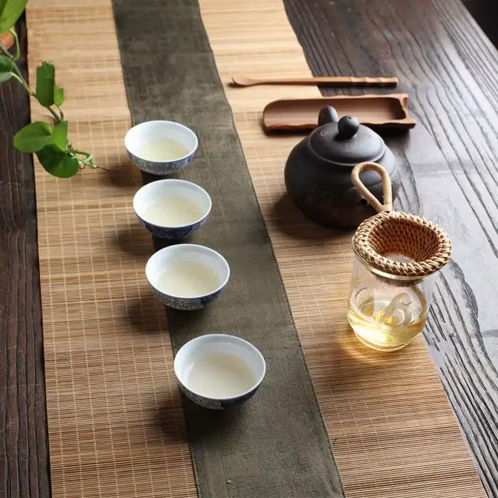 Cuillère à thé en rotin de bambou naturel de style japonais