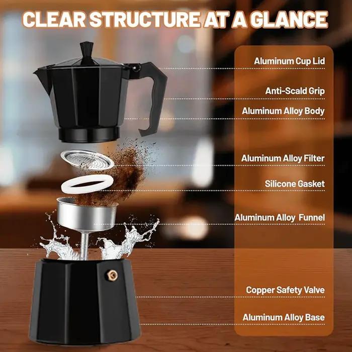 Cafetière Moka à l'extrait frais de Style italien