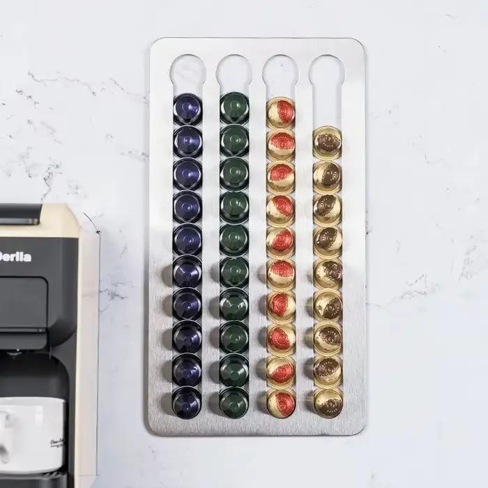Porte-dosette de café en acier inoxydable