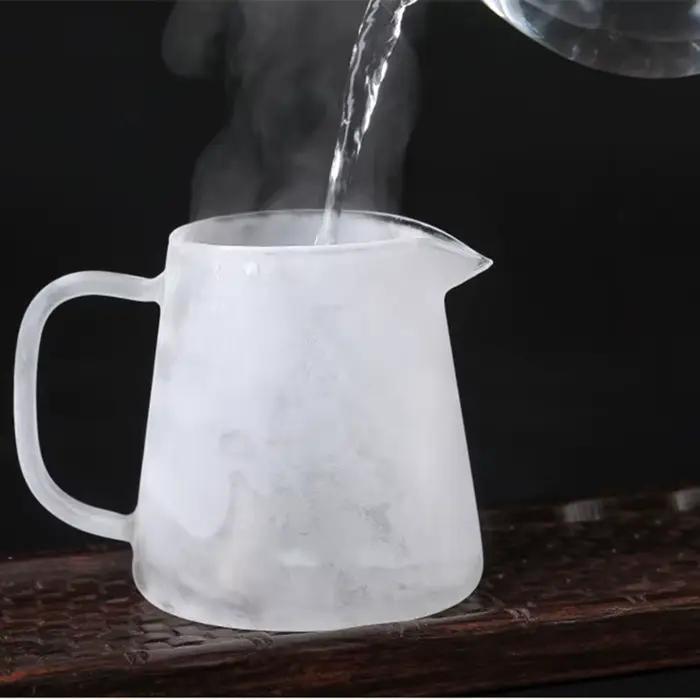 Théière en verre Cha Hai avec infuseur pour thé Puer Pu Erh, tasse juste, résistance à la chaleur, élégante pour amateurs de thé et occasions spéciales