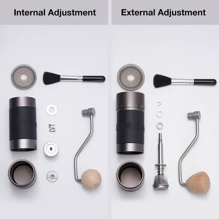 Moulins à café manuels Kingrinder en acier inoxydable et bois pour bavure 48mm pour amateurs de café occasions spéciales