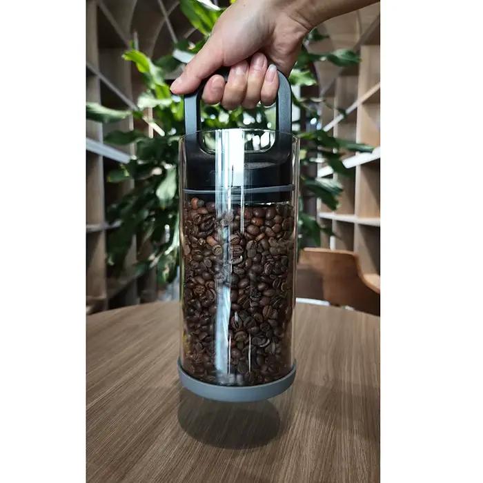Boites de cafe en grains scellées sous vide verre gris ou noir pour conservation fraicheur cafe haute qualite occasions speciales