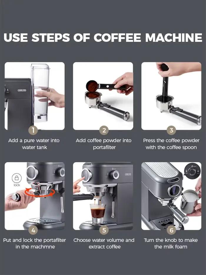 Machine à café Cafelffe 4 en 1 espresso maker compatible Dolce Gusto Nes capsules café moulu pour occasions spéciales cadeau amoureux papa maman