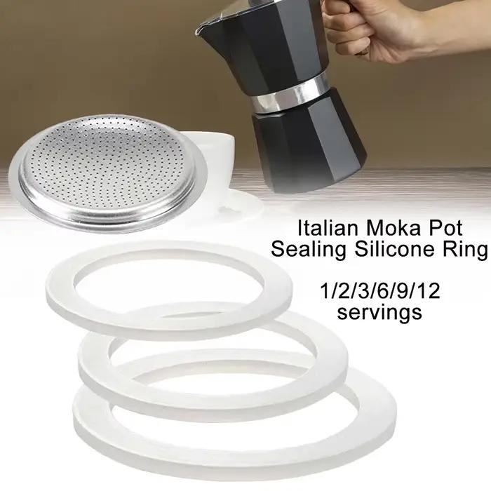 1 ensemble de joints d'étanchéité pour café expresso Moka poêle Pot supérieur en caoutchouc de Silicone joint