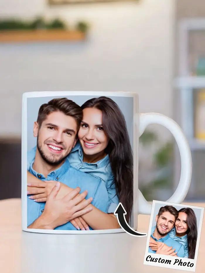Tasse à café personnalisée avec photo pour anniversaire, fête des mères, promotion, graduation, décoration d'office ou voyage, 11oz, céramique de haute qualité, glaçage mat, multicolore