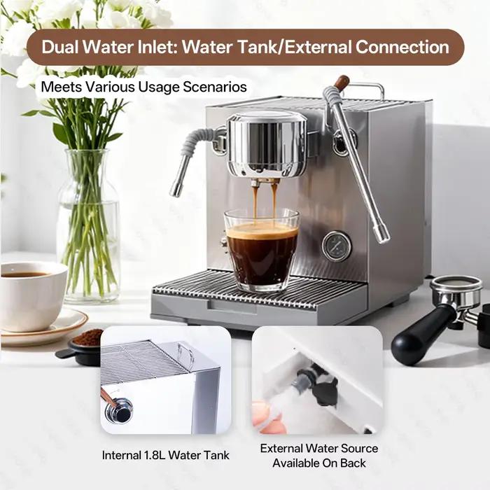 Machine à expresso CAFOVO E120 espresso robuste avec écran OLED pour barista occasions spéciales et quotidienne