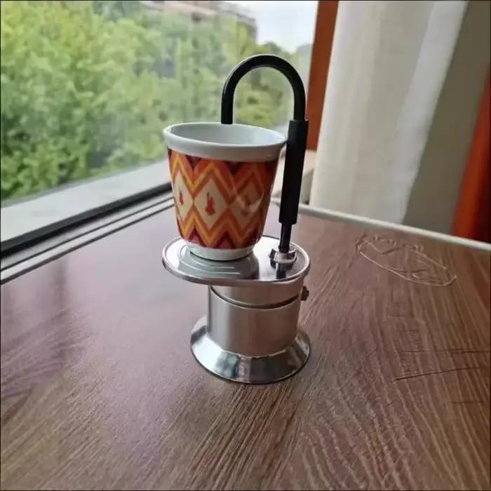Cafetière Moka à Tube unique en aluminium de 50ML