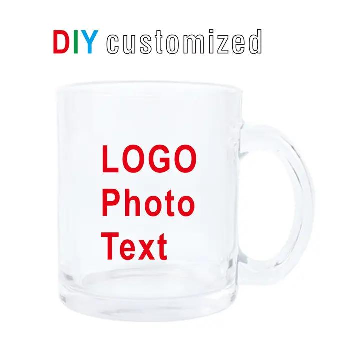 Bricolage personnalisé 320ML 11oz tasse en verre tasses personnalisées café lait