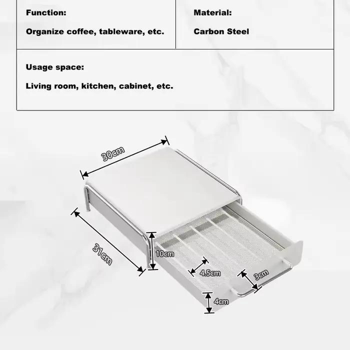 Présentoir à capsules de café T1 Boîte de rangement pour sachets de thé Boîte de rangement en métal robuste pour bar et cuisine Occasions spéciales pour amateurs de café et thé