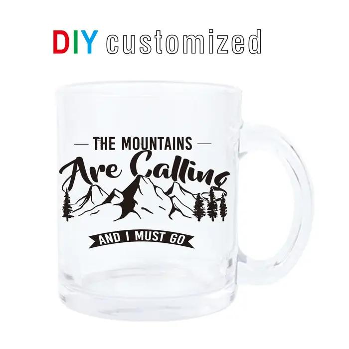 Bricolage personnalisé 320ML 11oz tasse en verre tasses personnalisées café lait