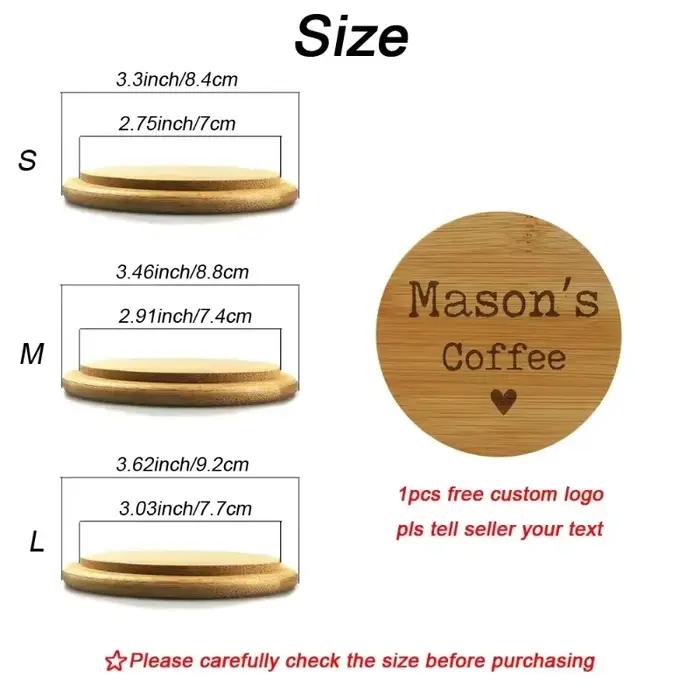 Tasse à café en bambou avec logo personnalisé gratuit