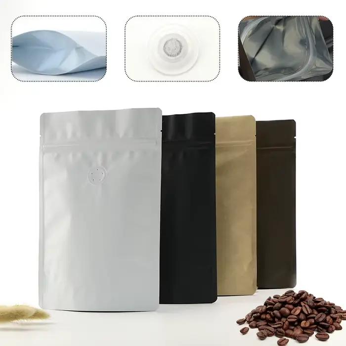 Pochette pour grains de café kraft noir et blanc