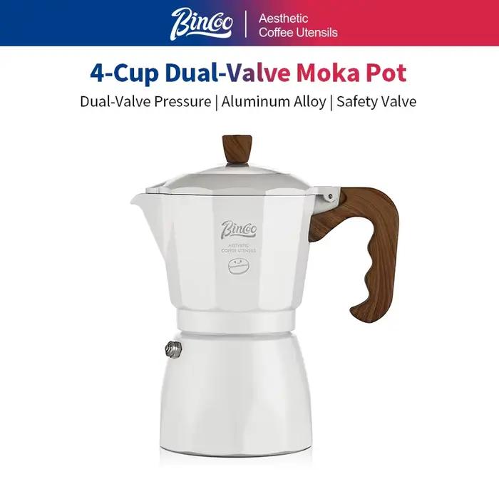 Bincoo – cafetière à expresso à double Valve en aluminium