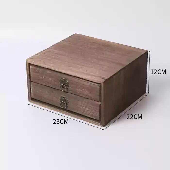 Boîte de rangement de thé pu-erh en bois massif