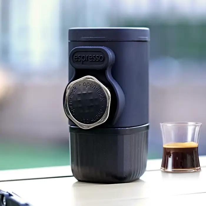 Mini machine à café portable 2 en 1 à pression manuelle