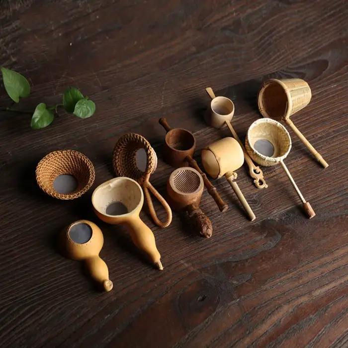 Cuillère à thé en rotin de bambou naturel de style japonais