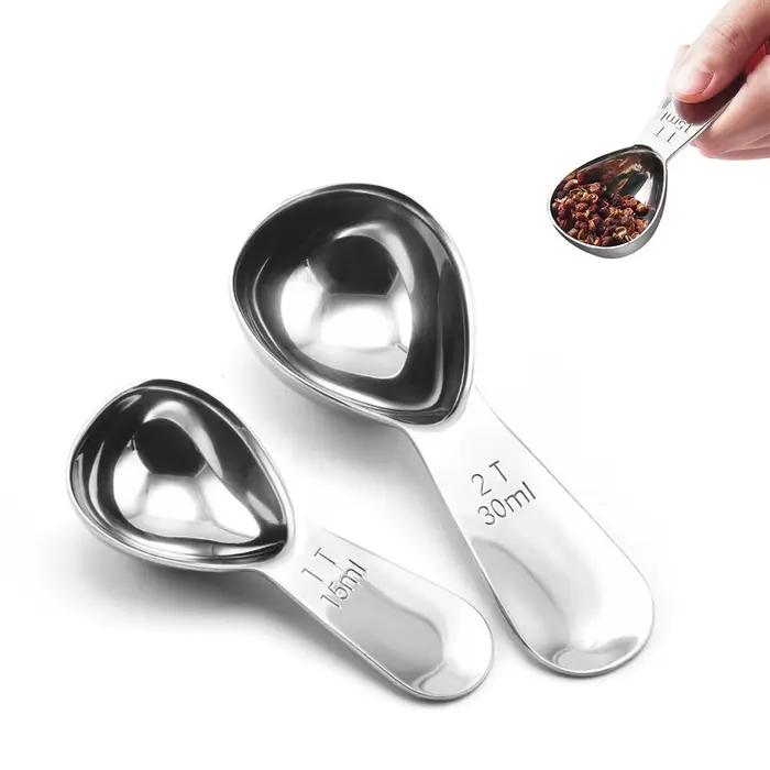 JUSTINLAU cuillères à café en acier inoxydable cuillère à mesurer
