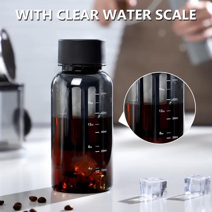 Gourde isotherme Bincoo 600 ml avec filtre 300 mailles pour café et thé infusé à froid design anti-fuite tritan sans BPA pour le travail randonnée voyage