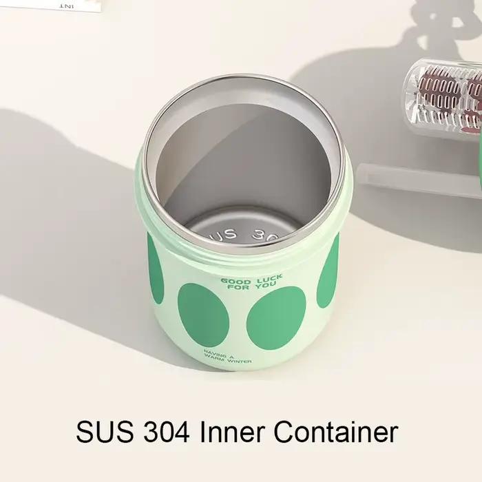 Tasse à thé en acier inoxydable avec infuseur et couvercle 550 ml