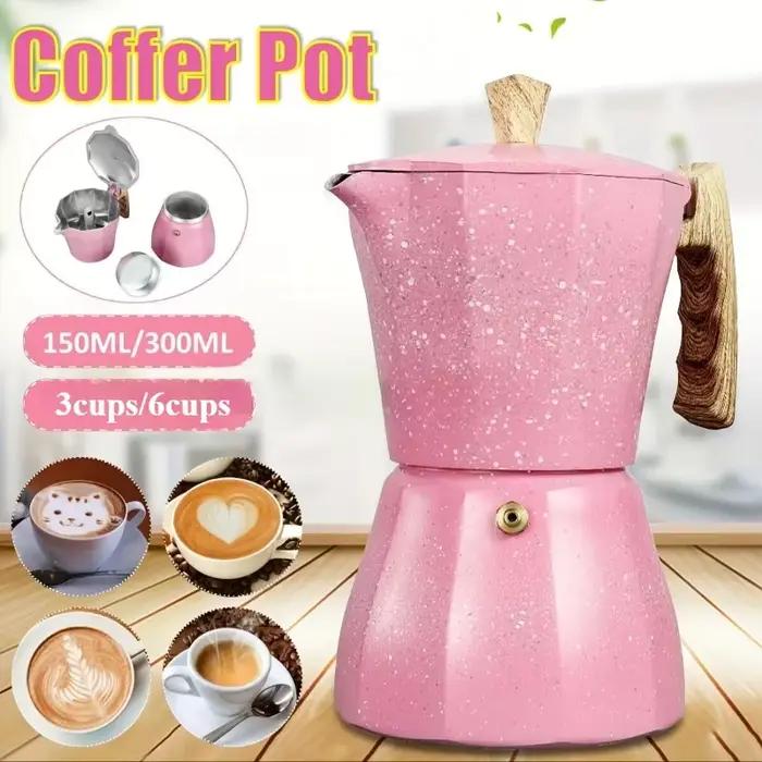 Pot Moka Aluminium Rose Cafetiere Latte Réutilisable Pour Maison Et Usage Extérieur Créer Des Moments Uniques Avec Le Café