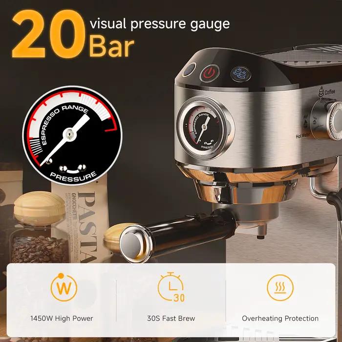 Machine à café semi-automatique en acier inoxydable