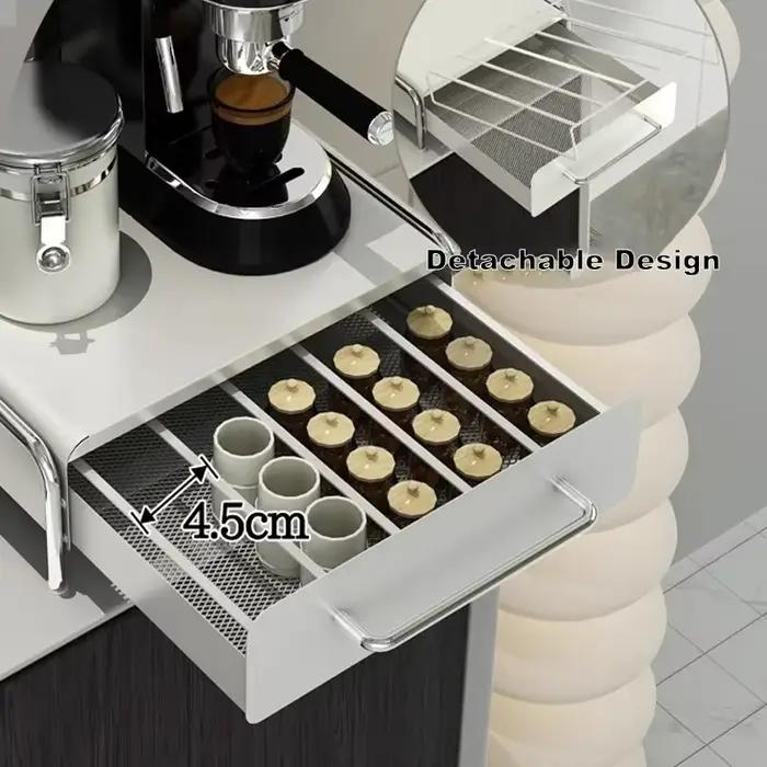 Présentoir à capsules de café T1 Boîte de rangement pour sachets de thé Boîte de rangement en métal robuste pour bar et cuisine Occasions spéciales pour amateurs de café et thé