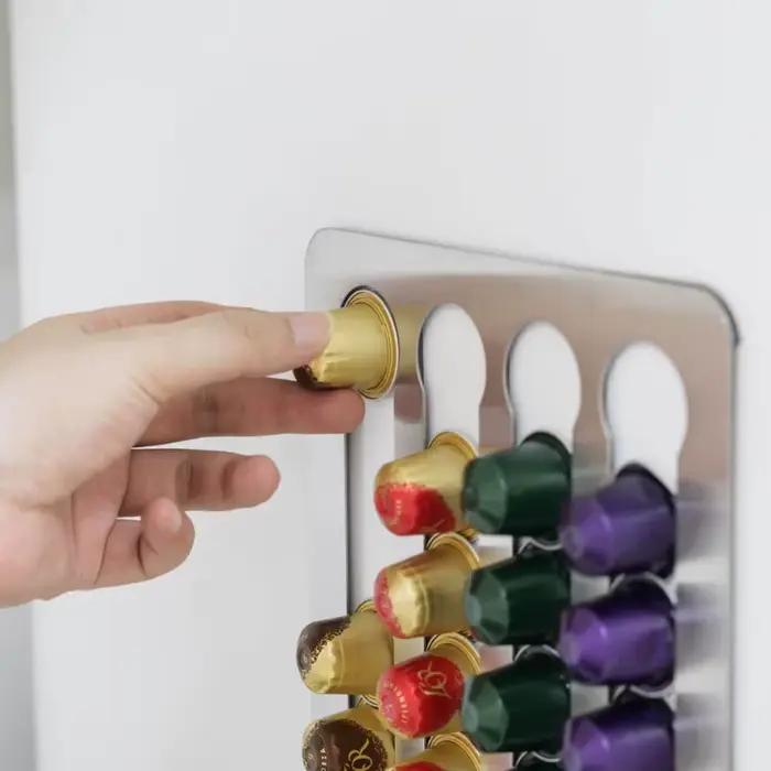 Porte-dosette de café en acier inoxydable