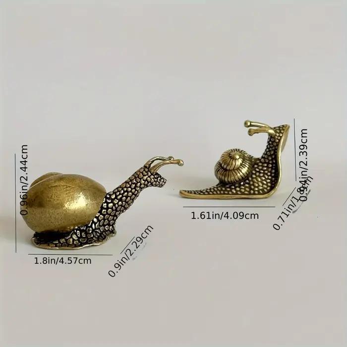 Ornement vintage en cuivre pur en forme d'escargot de thé pour collectionneurs de thé et amateurs de décoration intérieure occasions spéciales