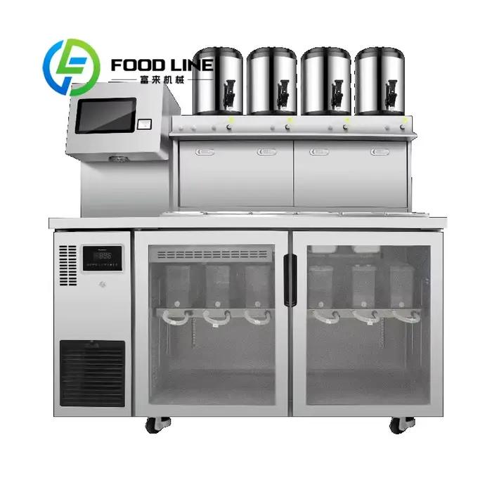 Machine à thé aux perles verticale professionnelle avec écran tactile intelligent pour la préparation de boissons et le