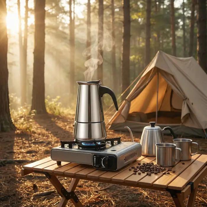 Cafetière Moka en acier inoxydable