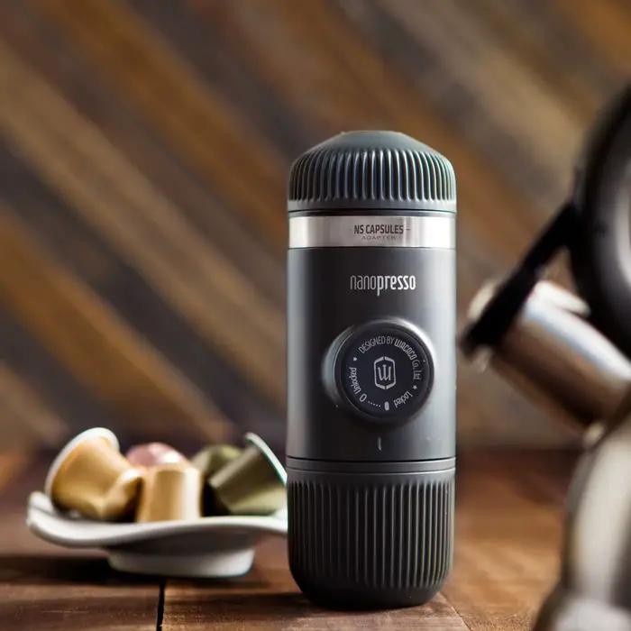 Wacaco Nanopresso Machine à expresso portable groupée avec adaptateur NS