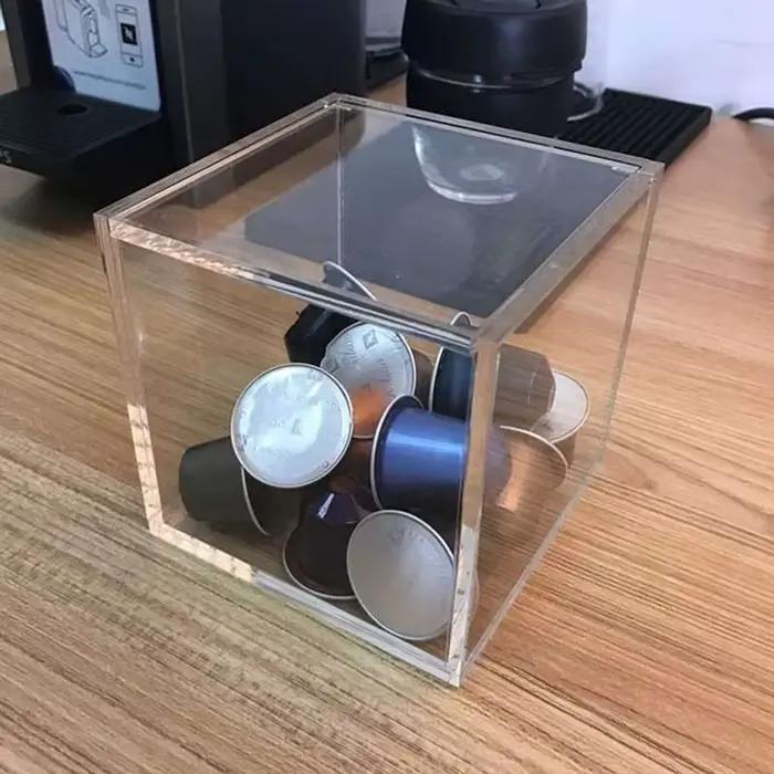 Boîte de rangement de capsules de café en acrylique