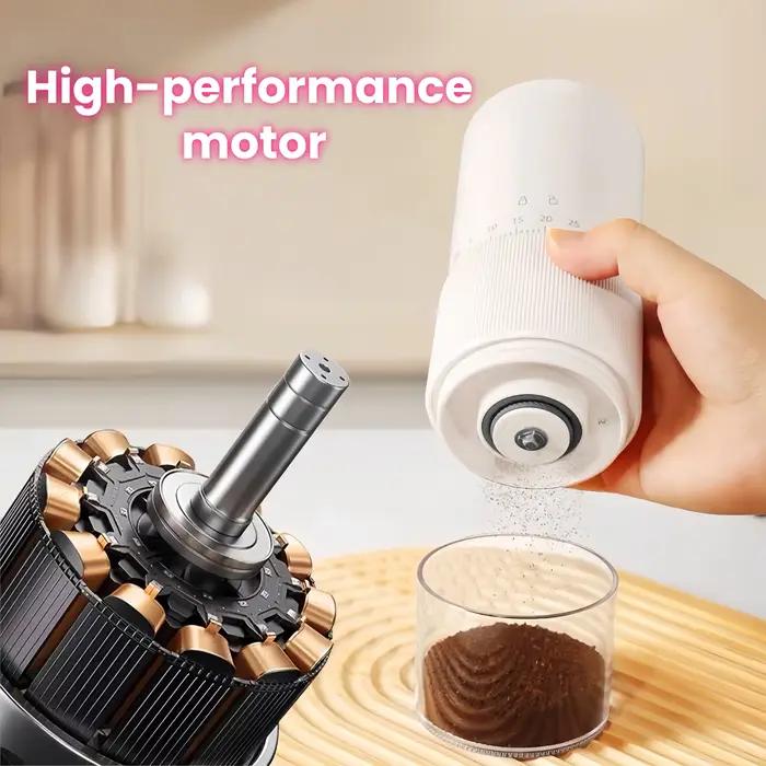Moulin à café électrique rechargeable 30 vitesses broyeur portable grains de café artisanal occasions spéciales