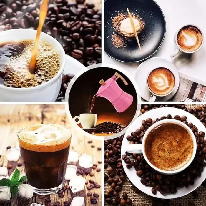 Pot Moka Aluminium Rose Cafetiere Latte Réutilisable Pour Maison Et Usage Extérieur Créer Des Moments Uniques Avec Le Café