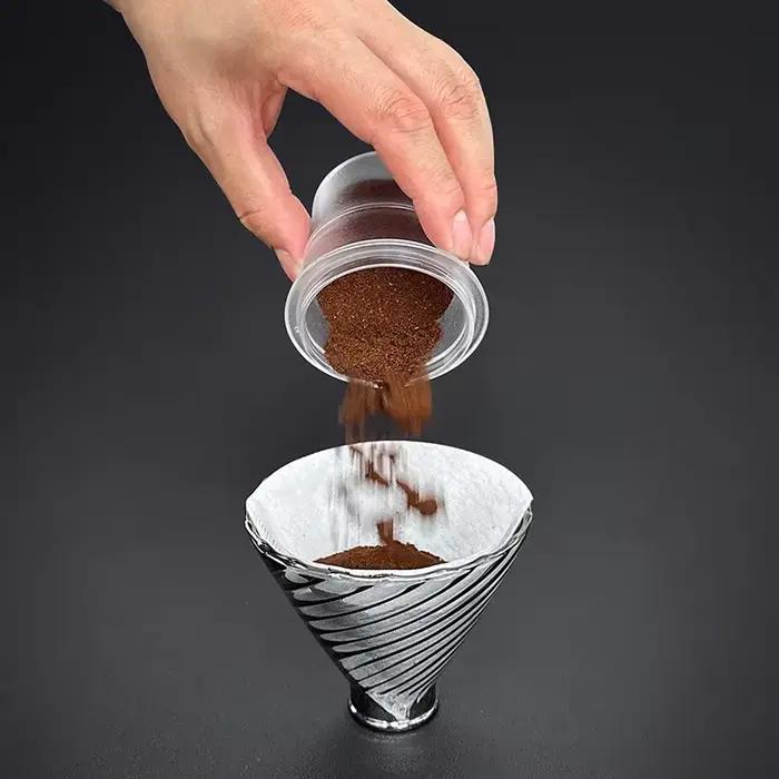 Tasse de dosage de café transparente