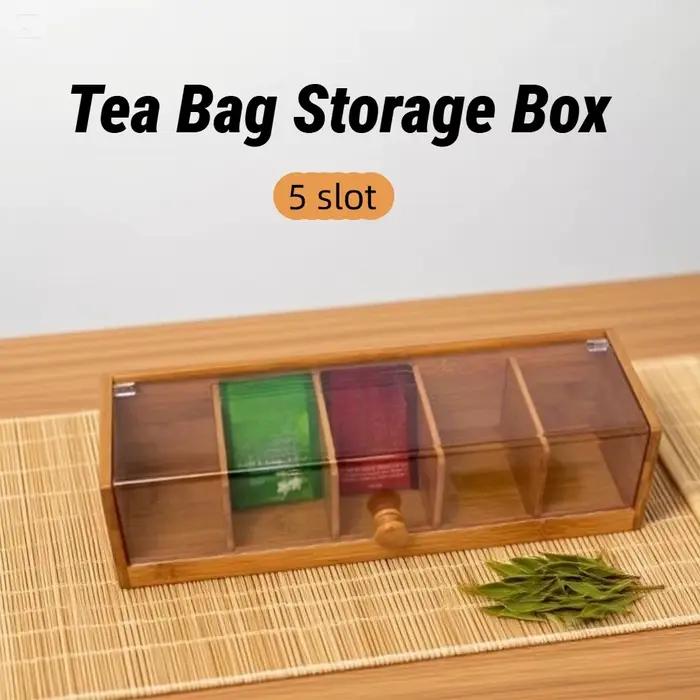 Organisateur de rangement pour sachets de thé à 5 compartiments