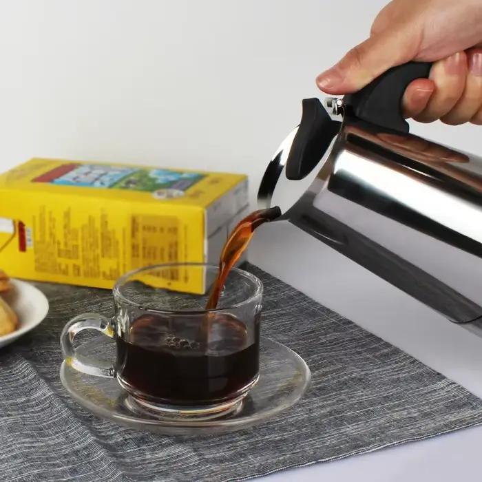 Cafetière moka domestique en acier inoxydable