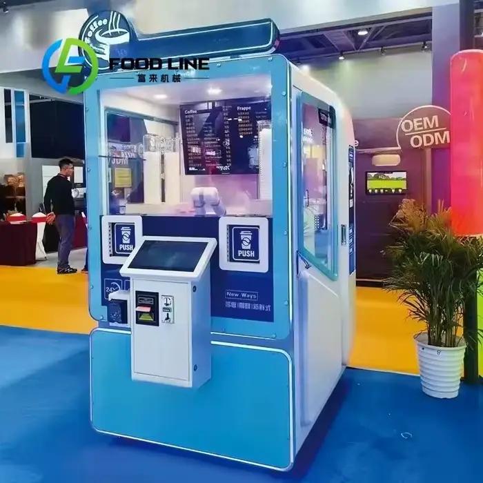 Machine à café automatique haut de gamme personnalisée avec broyeur manuel intégré – Équipement de vente
