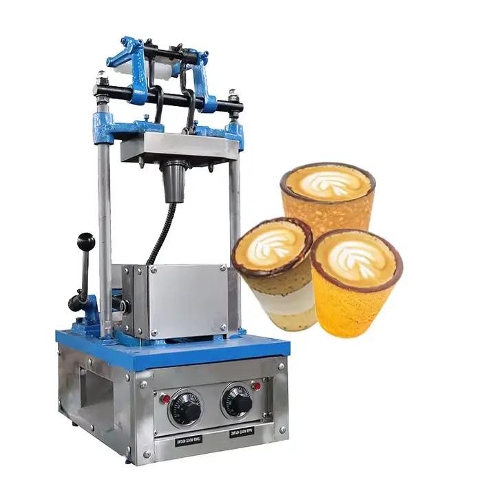 Machine à gaufres personnalisable pour la fabrication de coupes comestibles (café