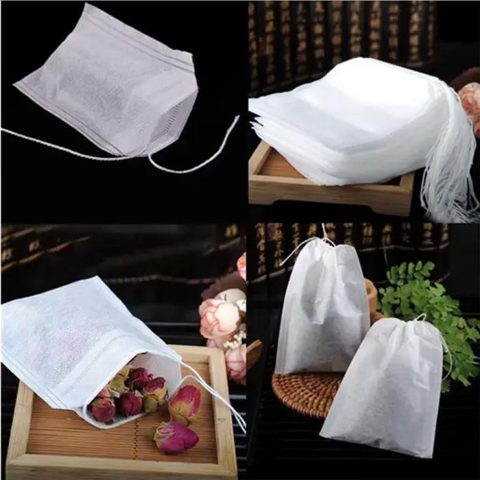 Sachets de Thé en Tissu Non Tissé avec Ficelle pour Infuseur