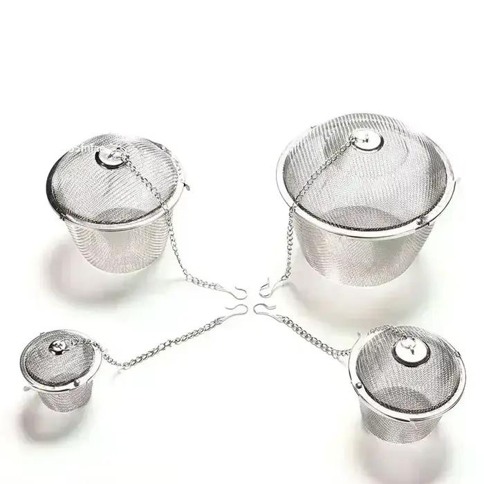 Boule à thé en maille inoxydable réutilisable