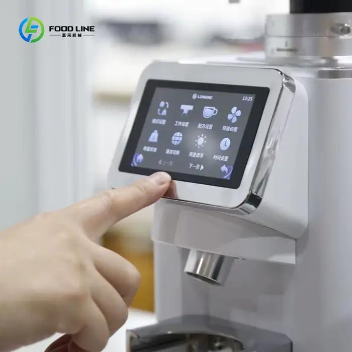 Machine à café et à thé électrique personnalisée de 84 mm avec grand écran tactile de 4