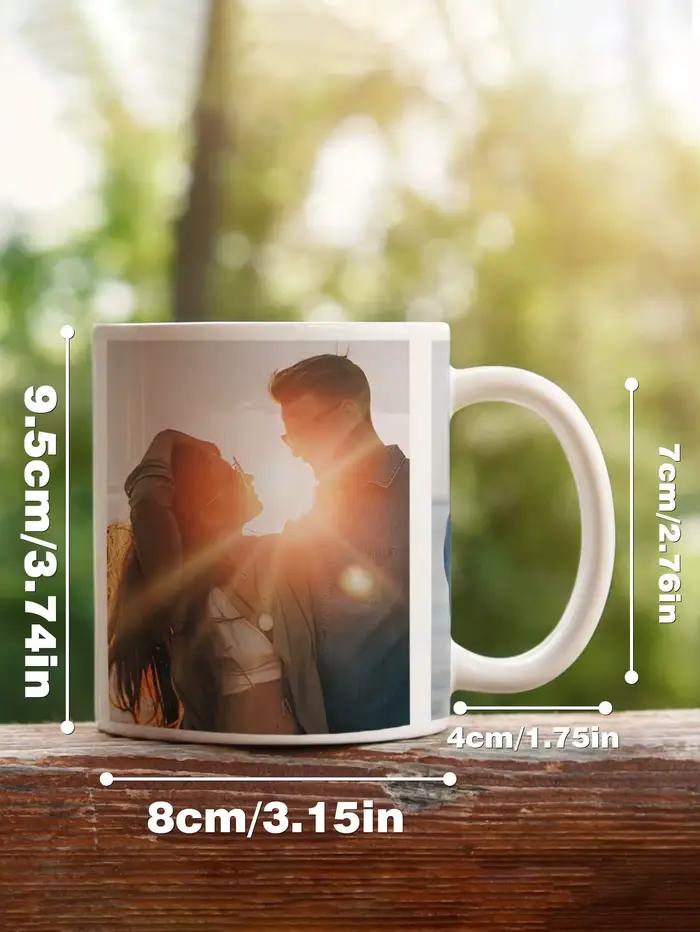 Tasse à café personnalisée avec photo pour anniversaire, fête des mères, promotion, graduation, décoration d'office ou voyage, 11oz, céramique de haute qualité, glaçage mat, multicolore