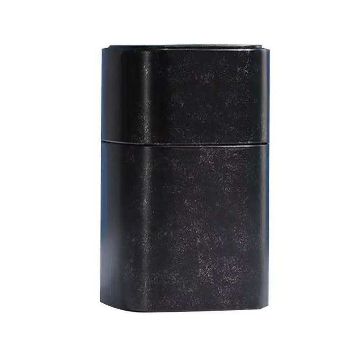 Pot de stockage thé élégant récipient en métal durable pour stockage des herbes peinture à l'huile conteneur moderne rectangle pour collection de thés occasions spéciales cadeau