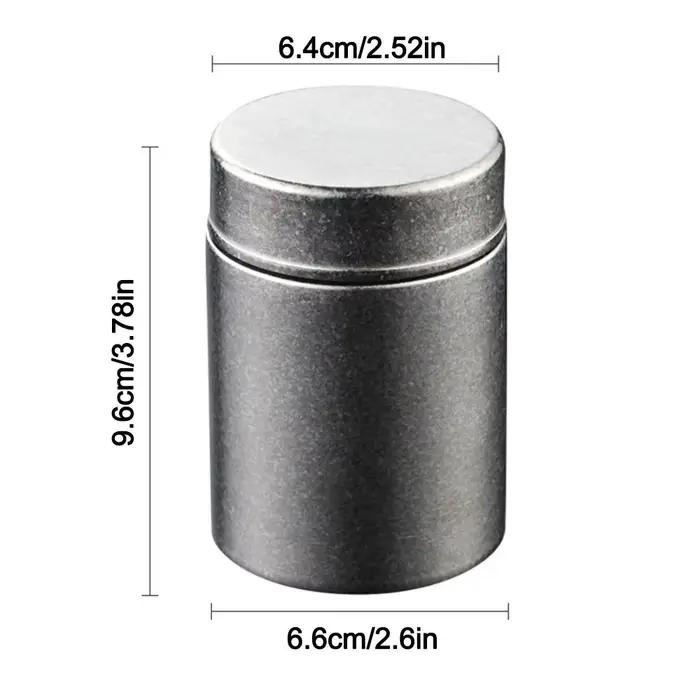 Boîte à thé Portable en Titane Pur Grande Capacité Scellée Résistante à l'Humidité Boîte de Rangement de 260ml pour Thé Maison Voyages Occasions Spéciales