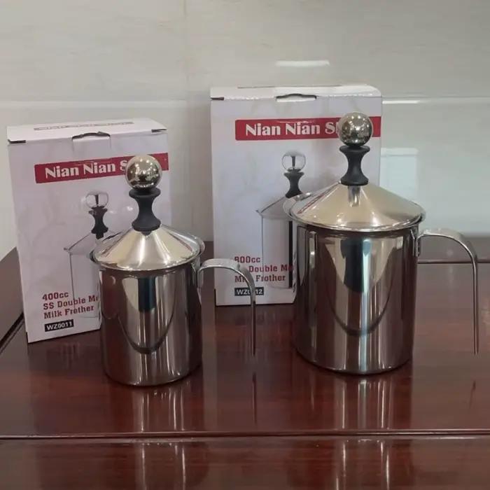 Mousseur à lait Double maille en acier inoxydable