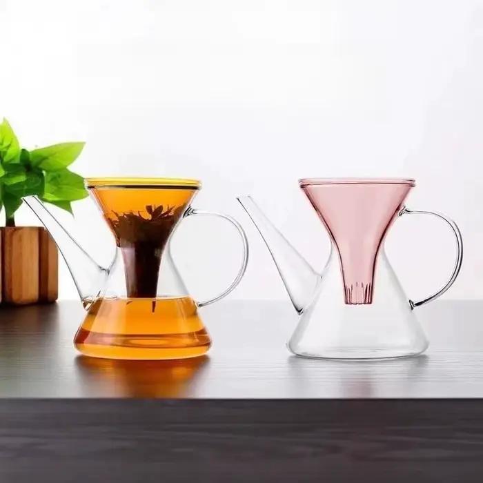 Pot de brassage rapide Kung Fu en verre résistant aux hautes températures pour séparation du thé à la maison occasions spéciales élégant à offrir