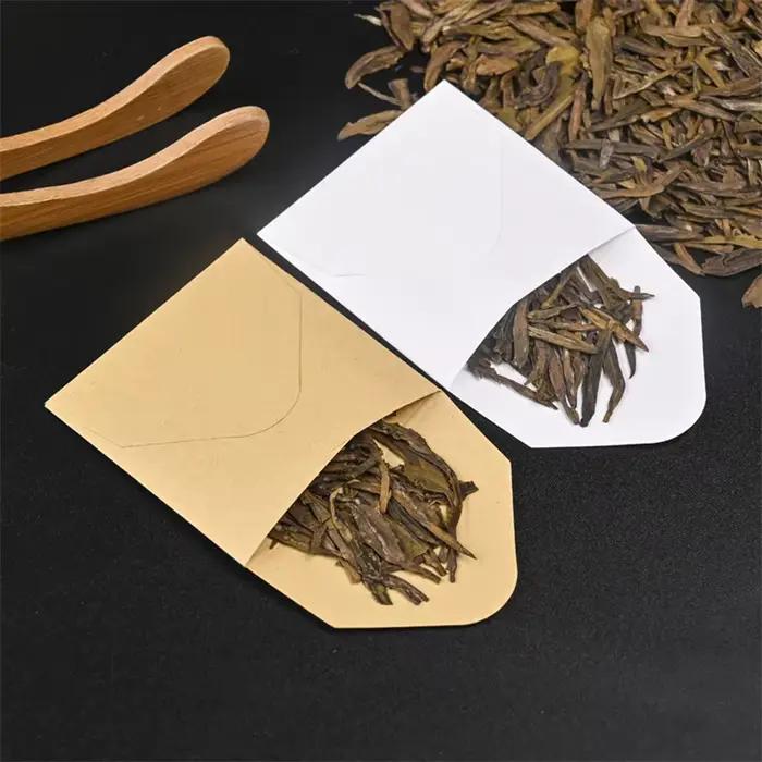 Sachet de thé en papier Kraft blanc
