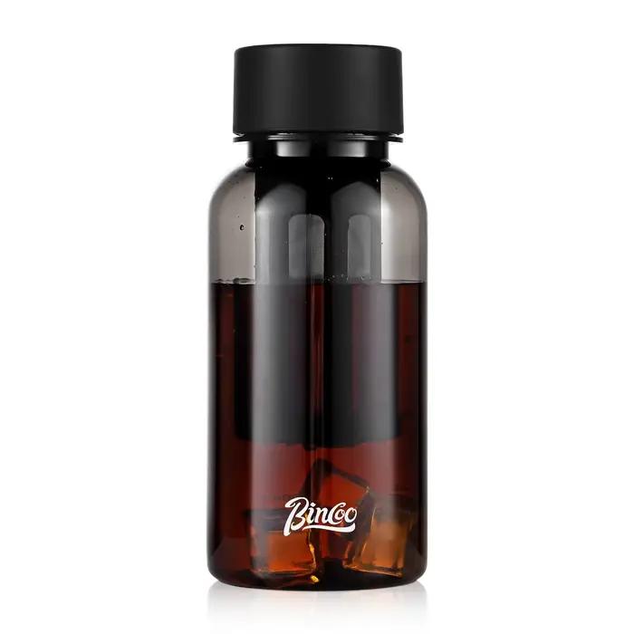 Gourde isotherme Bincoo 600 ml avec filtre 300 mailles pour café et thé infusé à froid design anti-fuite tritan sans BPA pour le travail randonnée voyage