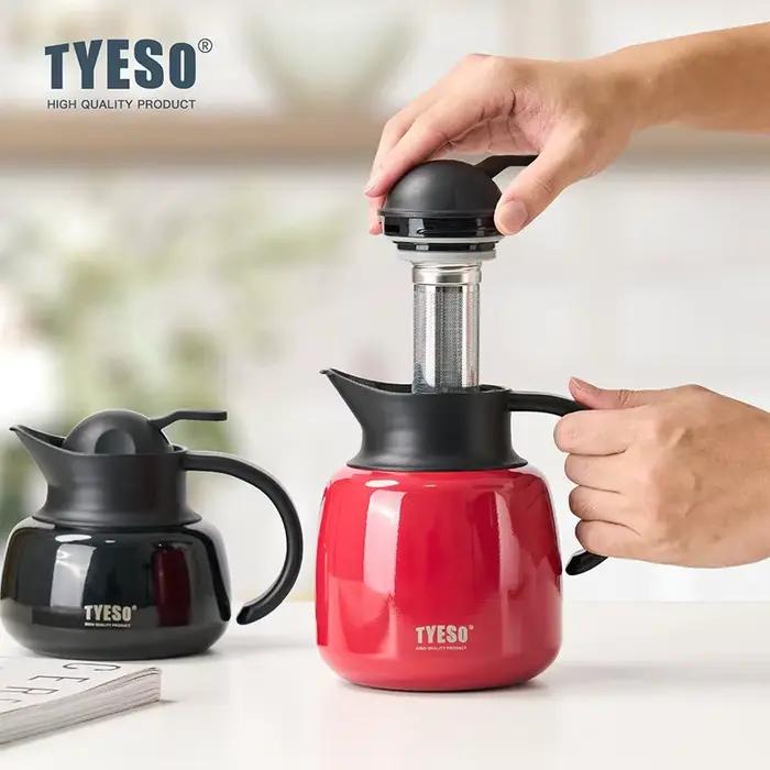 Infuseur à thé Tyeso en acier inoxydable avec forme de citrouille compatible avec différents filtres pour thé et boissons fraîches occasions quotidiennes et spéciales